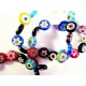 Runde 10mm bunte Millefioriperlen 1 Strang - Schmuckzubehör Millefiori