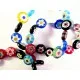 Runde 10mm bunte Millefioriperlen 1 Strang - Schmuckzubehör Millefiori - Leisure-Beads DIY
