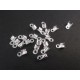 20x versilberte Endkappe 6x3mm silber Lederband Klemme - Schmuckzubehör Endkappe