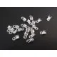 20x versilberte Endkappe 6x3mm silber Lederband Klemme - Schmuckzubehör Endkappe - Leisure-Beads DIY