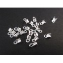20x hellsilberfarben Endkappe 6x3mm - Schmuckzubehör