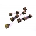 10x bronzefarbene Bandklemme 6mm Bandverbinder - Schmuckzubehör
