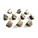 10x bronzefarbene Bandklemme 10mm Bandverbinder- Schmuckzubehör