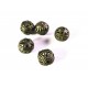 5x filigrane bronze Metallperlen 8mm bronzefarben Kugel Spacer - bronze Schmuckzubehör Metallperle