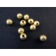 10x angerauhte Metallperlen 4mm goldfarben Kugel Spacer - goldfarben Schmuckzubehör