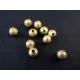 10x angerauhte Metallperlen 4mm goldfarben Kugel Spacer - goldfarben Schmuckzubehör - Leisure-Beads DIY