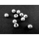 5x angerauhte Metallperlen 4mm hellsilberfarben platinfarben Kugel Spacer - Schmuckzubehör Metallperle