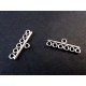 2x Kettenverbinder 20x7mm Chandelierverteiler Kettenverteiler silberfarben - Schmuckzubehör