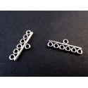 2x Kettenverbinder 20x7mm Chandelierverteiler Kettenverteiler silberfarben - Schmuckzubehör