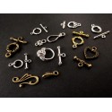 10x Knebelverschluss Mix 1 Schmuckzubehör Set für Ketten - Schmuckzubehör Set