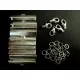 10 Bandklemmen 30mm + 5 Karabiner + 20 Biegeringe als Schmuckzubehör Set für Halsbänder - Schmuckzubehör Set - Leisure-Beads DIY