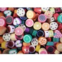 20x 10mm Polymer Clay Obst Perlen im bunten Mix - Schmuckzubehör