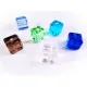 6x Kristallglas Würfelperlen 10x10mm mit geschliffener Kante bunter Perlenmix 10x10mm Cubes - Glasschmuck Schmuckzubehör - Leisure-Beads DIY