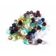 5g 4mm Rhomben Kristallglasperlen als bunter Perlenmix - Glasschmuck Schmuckzubehör - Leisure-Beads DIY