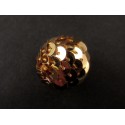 1x 20mm goldfarben Pailletten Perle Glitzerperle goldfarben - Schmuckzubehör