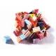 10 bunte gestreifte Dreieck Acryl Perlen 14x14x8mm Perlenmix - Acryl Schmuckzubehör - Leisure-Beads DIY