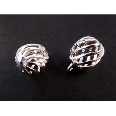 Leisure-Beads - 1x hellsilberfarbene Spirale als runder Anhänger 14x10mm Schmuckanhänger - Schmuckzubehör Anhänger