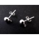 6 Stück / 3 Paar versilberte Ohrstecker mit Öse Durchmesser ca. 6mm - Schmuckzubehör zum Ohrringe selbermachen