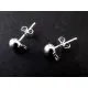 6 Stück / 3 Paar versilberte Ohrstecker mit Öse Durchmesser ca. 6mm - Schmuckzubehör zum Ohrringe selbermachen - Leisure-Beads DIY