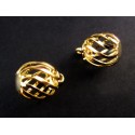 2x goldfarbene Spiral Anhänger 14x10mm goldfarben Schmuckanhänger - Schmuckzubehör