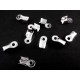 Versilberte Endkappe 9x4mm hellsilber Lederband Klemme - Schmuckzubehör Endkappe