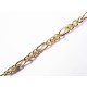Schmuck bastel Kette 2x5mm goldfarbene Gliederkette - Schmuckzubehör
