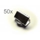 50x Bandklemme 10mm silberfarben - Schmuckzubehör
