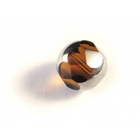 Leisure-Beads - 1x 14mm braune geschliffene Glasperle - Schmuckzubehör Glasperlen