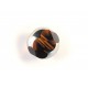 1x 14mm braune geschliffene Kristallglasperle - Schmuckzubehör Kristallglasperlen