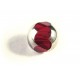 1x 14mm Siam Rote geschliffene Kristallglasperle - Schmuckzubehör Kristallglasperlen
