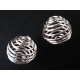 2x hellsilberfarbene Spiralen Metallperle ca. 14x15mm platinfarben - Schmuckzubehör Metallperlen