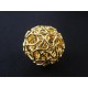 1x große vergoldete 18mm Draht Metallperle goldfarbene Drahtperle Spacer - Schmuckzubehör Metallperle