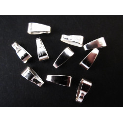 Hellsilberfarbene Collierschlaufe 11x4mm Anhängerhaken Schmuckzubehör