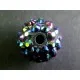 1x blaugrüne Shamballa 16mm Strass Perle mit AB-Effekt - Schmuckzubehör Shamballa - Leisure-Beads DIY