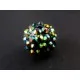 1x grün goldfarben Shamballa 16mm Strass Perle mit AB-Effekt - Schmuckzubehör Shamballa - Leisure-Beads DIY