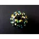 1x grün goldfarben Shamballa 16mm Strass Perle mit AB-Effekt - Schmuckzubehör Shamballa - Leisure-Beads DIY