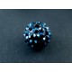 1x schwarzblaue Shamballa 16mm Strass Perle mit AB-Effekt - Schmuckzubehör Shamballa