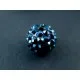 1x schwarzblaue Shamballa 16mm Strass Perle mit AB-Effekt - Schmuckzubehör Shamballa - Leisure-Beads DIY