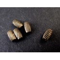 5x Tube Metallperlen bronzefarben 7x4mm bronzefarben Spacer - Schmuckzubehör Metallperle