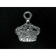 Krone Anhänger silberfarben Schmuckanhänger ca. 14 x 18 mm Rückseite