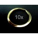 10x Schlüsselring 32mm goldfarben großer vermessingter Schlüsselring stabil und massiv - Schmuckzubehör