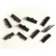 10x Bandklemme 20mm dunkel metallfarben / schwarz - Schmuckzubehör