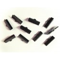 10x gunmetal Bandklemme 20mm Bandverbinder - gunmetal Schmuckzubehör