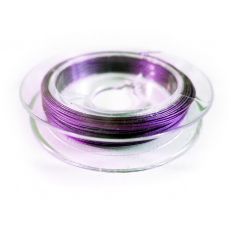 Leisure-Beads - 10m lila / violetter Schmuckdraht 0,38mm nylonummantelt - Schmuckzubehör