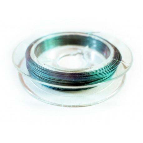 Leisure-Beads - 10m türkiser Schmuckdraht 0,38mm nylonummantelt - Schmuckzubehör