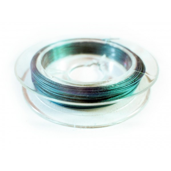 10m türkiser Schmuckdraht 0,38mm nylonummantelt - Schmuckzubehör - Leisure-Beads DIY