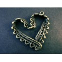 1x bronzefarbener Herz Anhänger 31x31mm - Schmuckzubehör