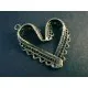 Rückseite filigranes bronze Herz Anhänger ca. 31x31mm Trachtenherz bronze Schmuckanhänger - bronze Schmuckzubehör - Leisure-Beads DIY