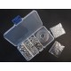 Metall Schmuckzubehör Set in Sortierbox Karabiner Knebelverschluss Metallperlen etc. - Schmuckzubehör Set