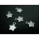 5x Stern silberfarben Schmuckanhänger ca. 12 x 13 mm - Leisure-Beads DIY